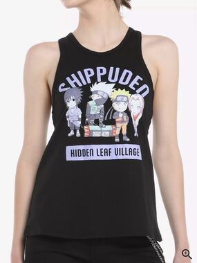 Naruto Shippuden Women’s Chibi Ninja Academy Tank Hot Topic JUNIORS Small Anime